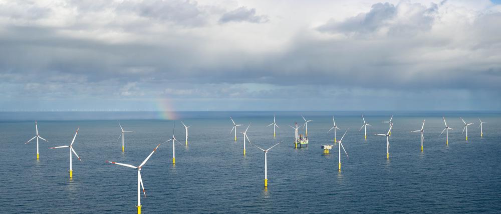 Der Offshore-Windpark Riffgat rund 15 Kilometer nördlich der Insel Borkum.