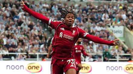 Erzielt den Siegtreffer für Liverpool: Der erst 16 Jahre alte Ngumoha