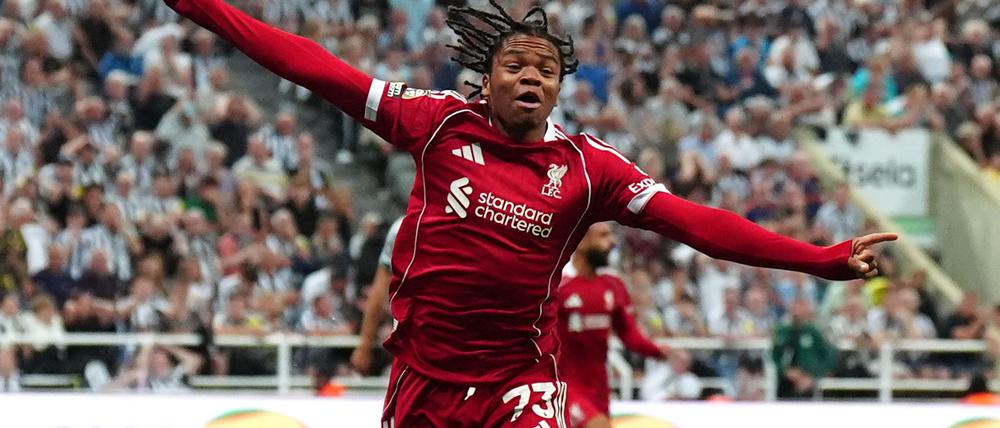 Erzielt den Siegtreffer für Liverpool: Der erst 16 Jahre alte Ngumoha