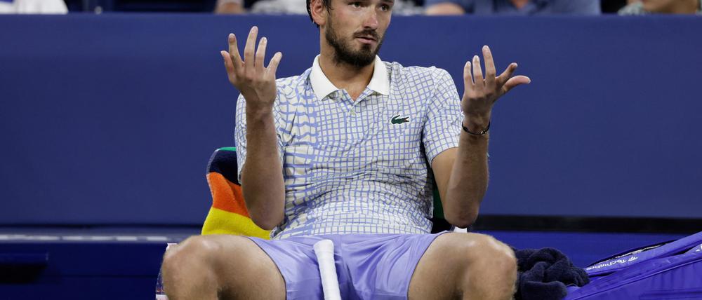 Tennisprofi Medwedew entlud bei den US Open seinen ganzen Frust.