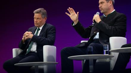 Ziemlich beste Feinde: Robert Habeck und Markus Söder. (Archivbild)