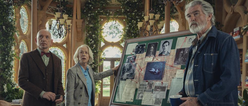 Der „Thursday Murder Club“: Mit Helen Mirren, Ben Kingsley und Pierce Brosnan.