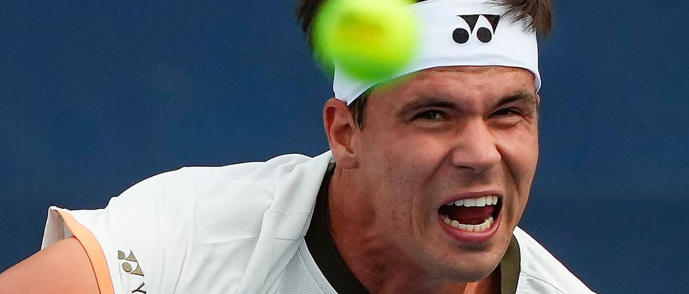 Ein Tennis-Duell über 4:46 Stunden - dann hatte Daniel Altmaier seinen Erstrundensieg in New York geschafft.