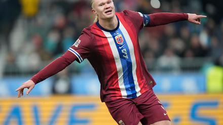 Bislang stand nur „Haaland“ auf dem Trikot des Stürmers. (Archivbild)