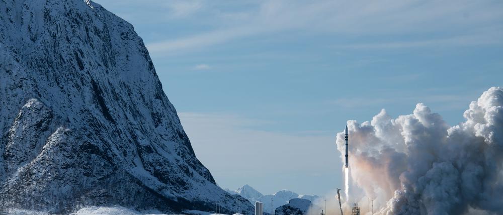 Der Teststart der „Spectrum“-Rakete des deutschen Herstellers Isar Aerospace im März. Das Unternehmen hat die Testphase seiner Rakete noch nicht abgeschlossen, aber bereits kommerzielle Aufträge im Buch. (Archivbild)