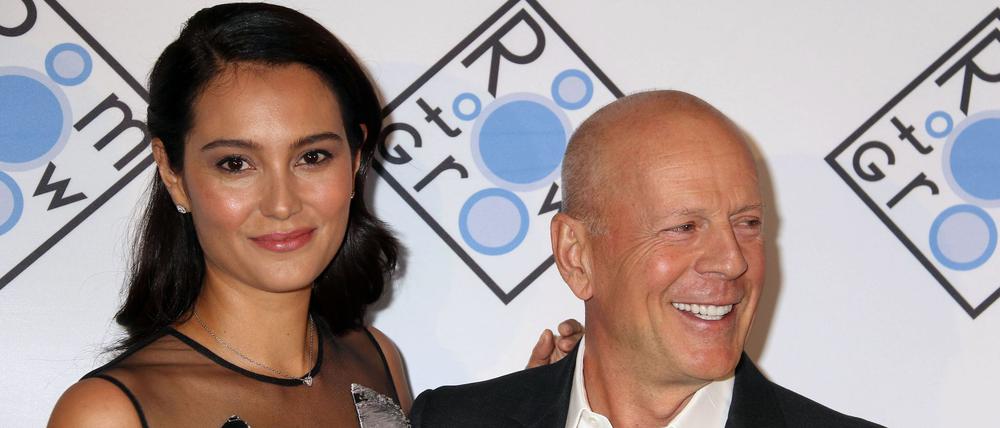 Der US-Schauspieler Bruce Willis und seine Frau, das Model Emma Heming Willis.