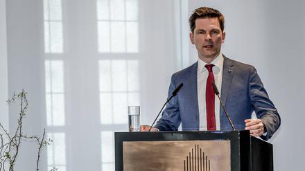 Steffen Krach, der SPD-Spitzenkandidat für die Abgeordnetenhauswahl 2026, vor einigen Wochen noch in seiner Heimat Hannover.