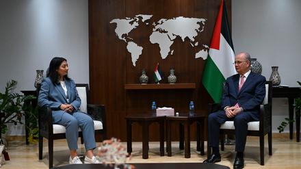 Am Dienstag traf Entwicklungsministerin Reem Alabali Radovan (SPD) den Ministerpräsidenten der palästinensischen Autonomiebehörde in Ramallah. (Archivfoto)