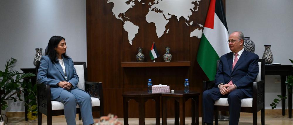 Am Dienstag traf Entwicklungsministerin Reem Alabali Radovan (SPD) den Ministerpräsidenten der palästinensischen Autonomiebehörde in Ramallah. (Archivfoto)