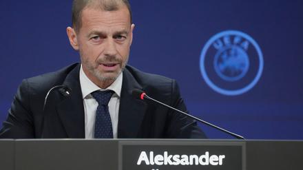 Dass europäische Liga-Clubs ihre Spiele auf anderen Kontinenten austragen, will UEFA-Präsident Aleksandar Ceferin nur im Ausnahmefall akzeptieren. (Archivbild)