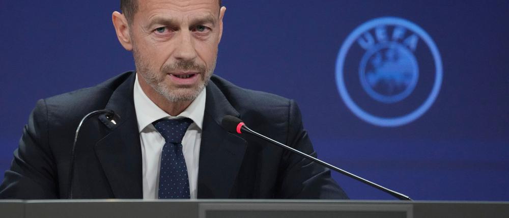 Dass europäische Liga-Clubs ihre Spiele auf anderen Kontinenten austragen, will UEFA-Präsident Aleksandar Ceferin nur im Ausnahmefall akzeptieren. (Archivbild)