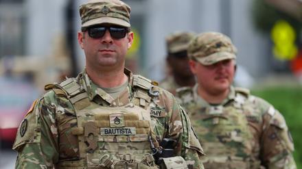 Die Nationalgarde bei ihrem Einsatz in Washington.
