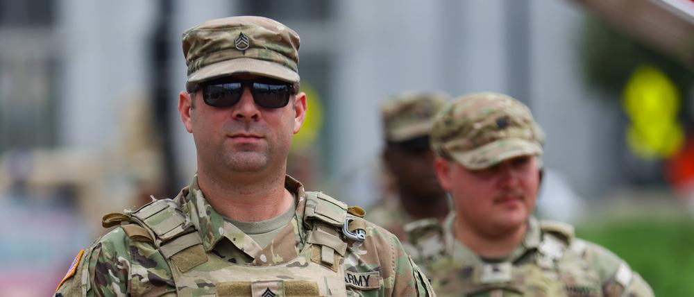 Die Nationalgarde bei ihrem Einsatz in Washington.