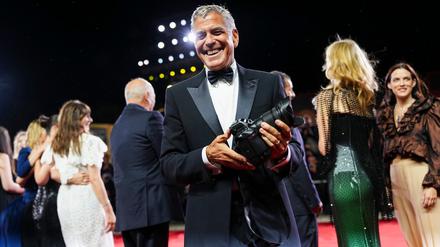 Trotz Krankheit mit guter Laune: George Clooney.