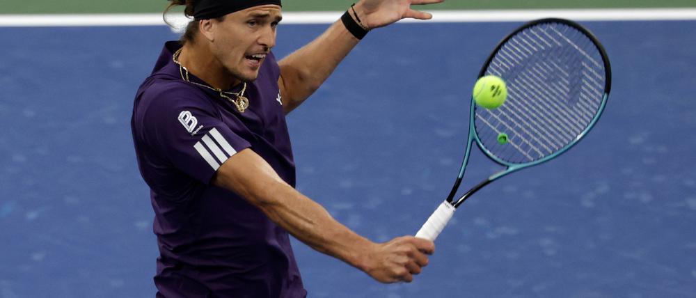 Alexander Zverev spielt am Samstag bei den US Open um den Einzug ins Achtelfinale.