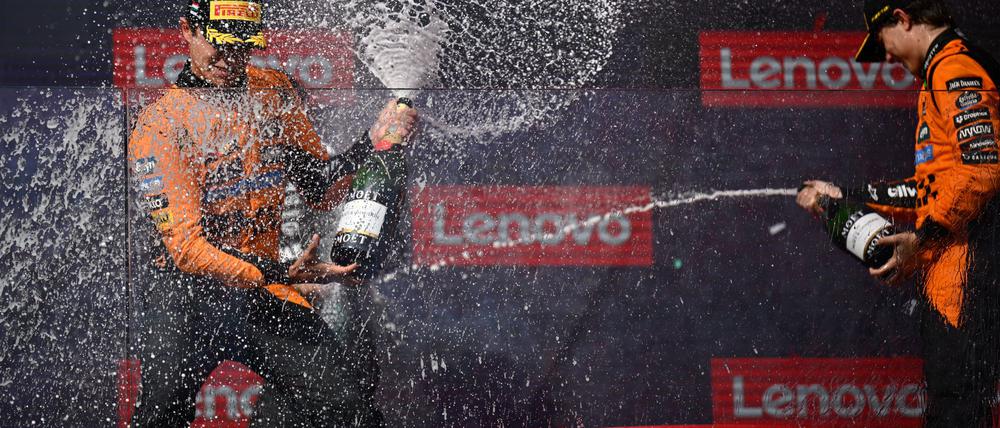 Der WM-Kampf wird zwischen Lando Norris (links) und Oscar Piastri entschieden. (Archivbild)