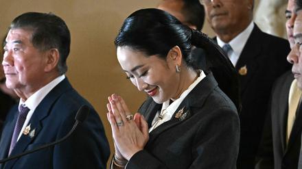Thialands bisherige Ministerpräsidentin Paetongtarn Shinawatra nach ihrer Absetzung.