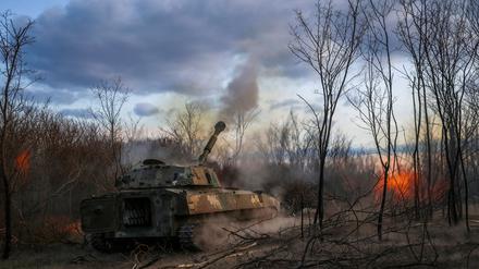 Ukrainische Soldaten im März in der Region Cherson.