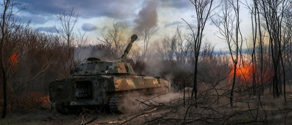 Ukrainische Soldaten im März in der Region Cherson.