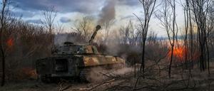 Ukrainische Soldaten im März in der Region Cherson.