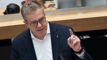 Finanzsenator Stefan Evers (CDU) hat am Dienstag die Finanzplanung vorgestellt.