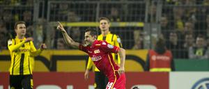 Steven Skrzybski war für das emotionalste Highlight bei Unions Gastspielen in Dortmund verantwortlich.