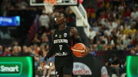 Schröder beim Spiel gegen Litauen.