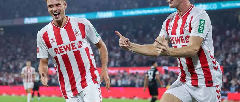 Kölns Marius Bülter bejubelt sein Tor zum 2:0.