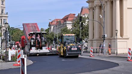 Die Sanierung der Schopenhauerstraße in Potsdam läuft.
