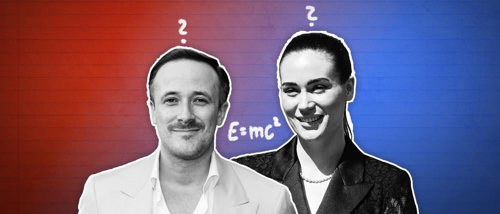 Montage zur ProSieben Show - Die dümmsten Promis
links: Joe Laschet
rechts: Gloria-Sophie Burkandt