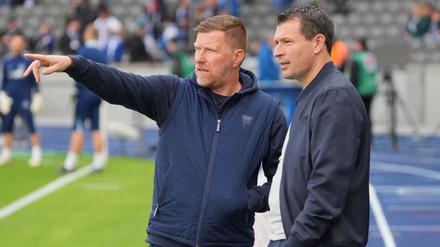 Hertha hat einen Nachfolger für den früheren Akademieleiter Andreas Neuendorf (l) gefunden. (Archivbild)