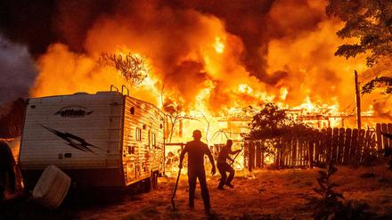 Ein Blitz soll den Brand ausgelöst haben.