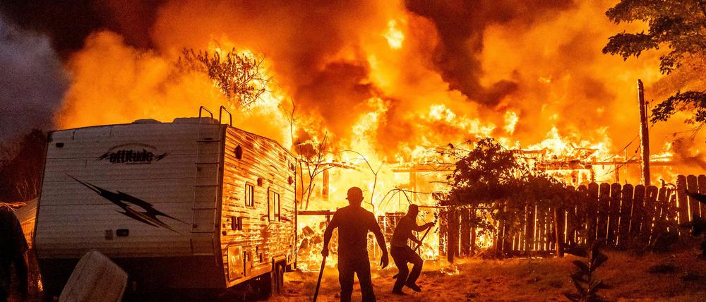 Ein Blitz soll den Brand ausgelöst haben.