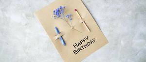 Liebevoll gestaltet. Für so eine schöne Geburtstagskarte darf man sich ruhig mal bedanken.