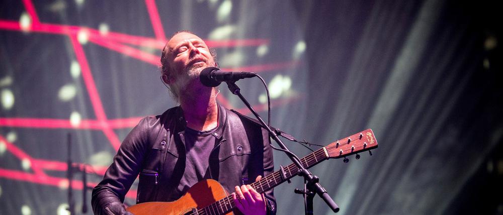 Radiohead-Sänger Thom Yorke. Mit Songs wie „Karma Police“ und „Creep“ erlangte die britische Band in den 90er Jahren weltweite Bekanntheit (Archivbild).