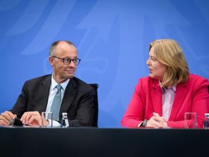 Bundeskanzler Friedrich Merz und Arbeitsministerin Bärbel Bas