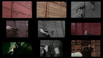 In den Holocaustfilmen werden die Viehwaggons, mit denen die Juden abtransportiert werden, häufig zusätzlich verschlossen oder verplombt.