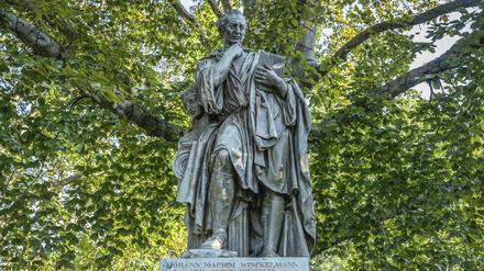 Der große Sohn: Denkmal für Johann Joachim Winckelmann in der Altstadt von Stendal.