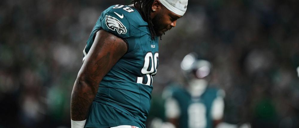 Jalen Carter hatte sich zum NFL-Auftakt nicht im Griff und flog vom Platz.