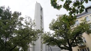 Die frühere Kirche St. Albertus Magnus an der Nestorstraße in Berlin.