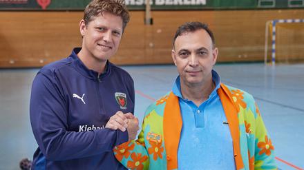 Das neue Füchse-Duo: Nicolej Krickau (l.) und Bob Hanning