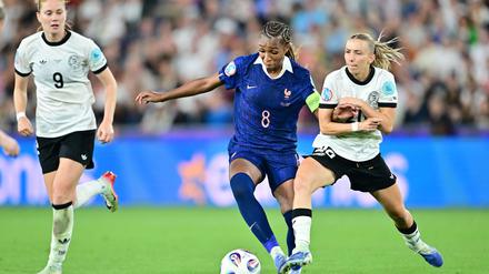 Stark am Ball: Frankreichs Mittelfeldstrategin Grace Geyoro, die im EM-Viertelfinale gegen Deutschland traf.