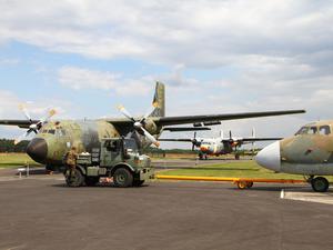 Die alte Transall ist auf dem Museumsflugplatz Gatow ein vertrautes Bild. Jetzt steht sie im Mittelpunkt einer Ausstellung zum humanitären Einsatz in Äthiopien 1985/86.