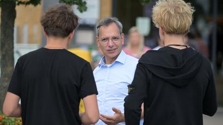 „Make Potsdam Great Again“: Chaled-Uwe Said im Gespräch mit Jugendlichen.