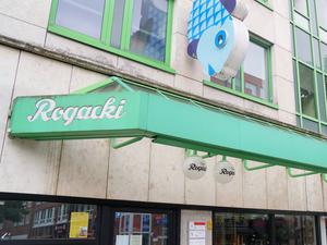 Das geschlossene Feinkostgeschäft Rogacki in Berlin-Charlottenburg.