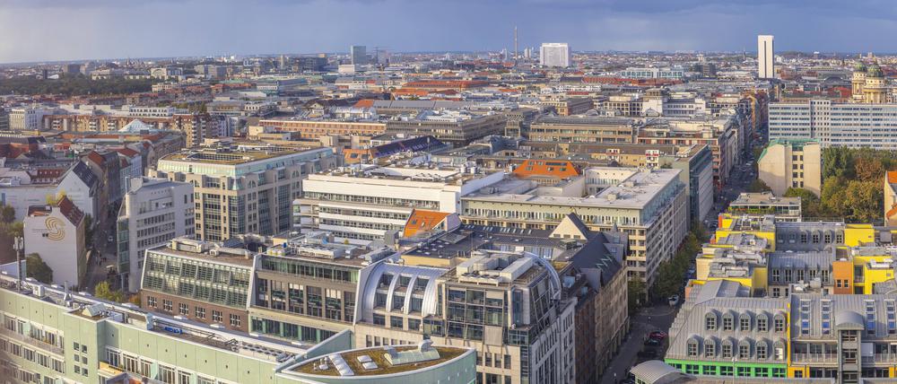 Luftaufnahme von Teilen Berlins