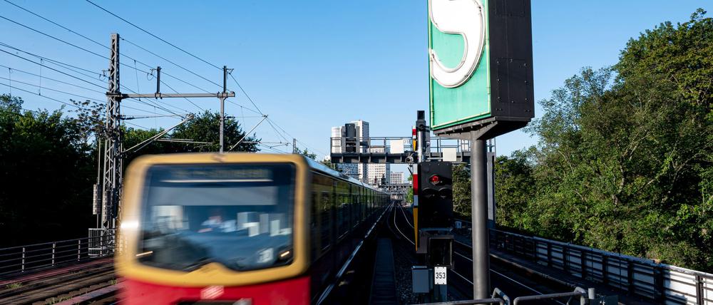 Eine S-Bahn fährt in den S-Bahnhof Tiergarten ein. (Symbolbild)