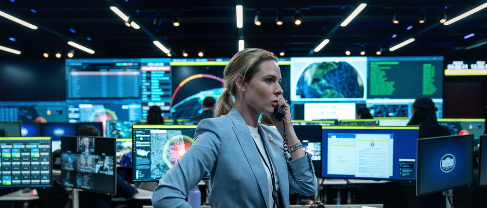 18 Minuten bis zum Einschlag der Atombombe: Rebecca Ferguson in Kathryn Bigelows „A House of Dynamite“.