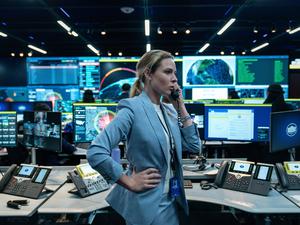 18 Minuten bis zum Einschlag der Atombombe: Rebecca Ferguson in Kathryn Bigelows „A House of Dynamite“.