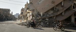 Viele Häuser in Syrien sind im Krieg zerstört worden, wie hier in Palmyra.